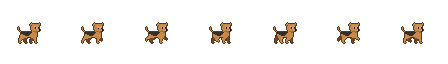 pixelated tiny dog walking